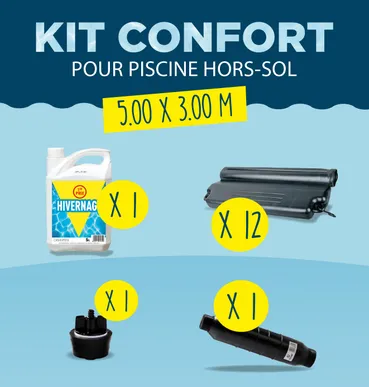 KIT HIVERNAGE CONFORT PISCINE HORS SOL 5,00x3,00